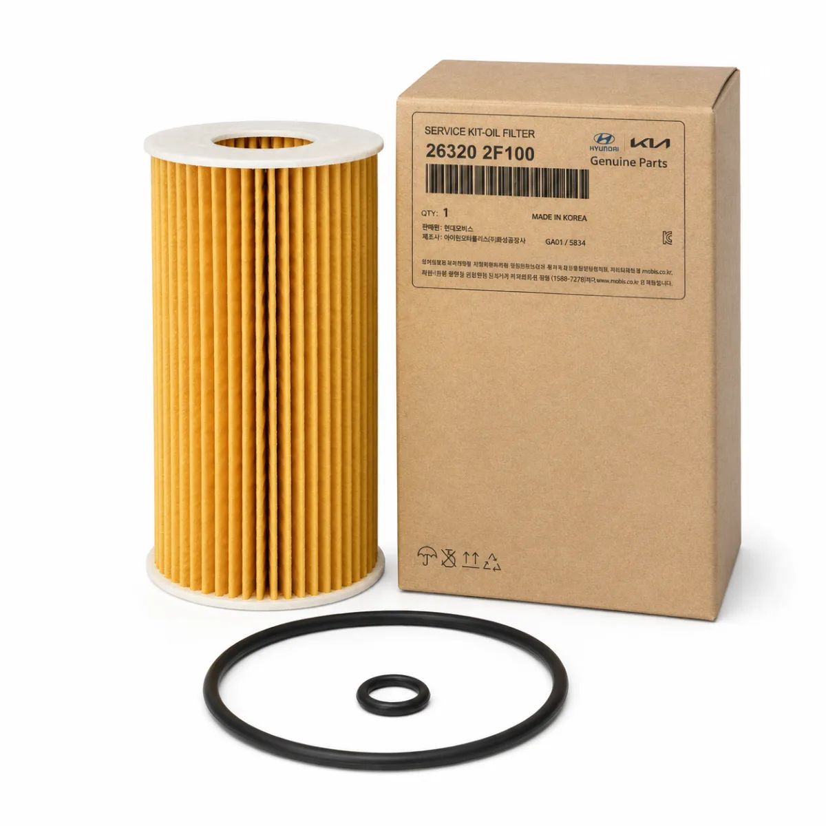 Kit Filtre à Huile Hyundai/Kia Genuine — 26320 2F100