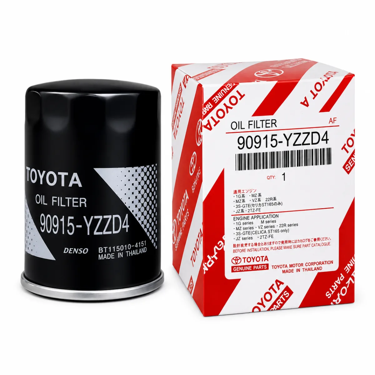 Filtre à huile Toyota Genuine — 90915-YZZD4