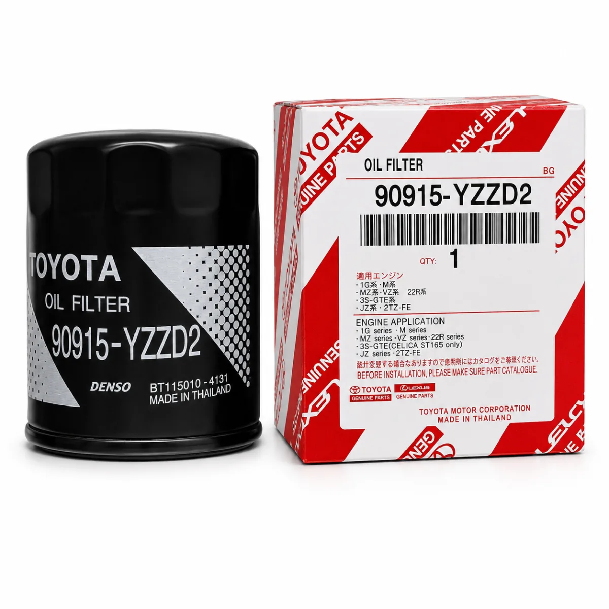 Filtre à huile Toyota/Lexus 90915-YZZD2 Original DENSO
